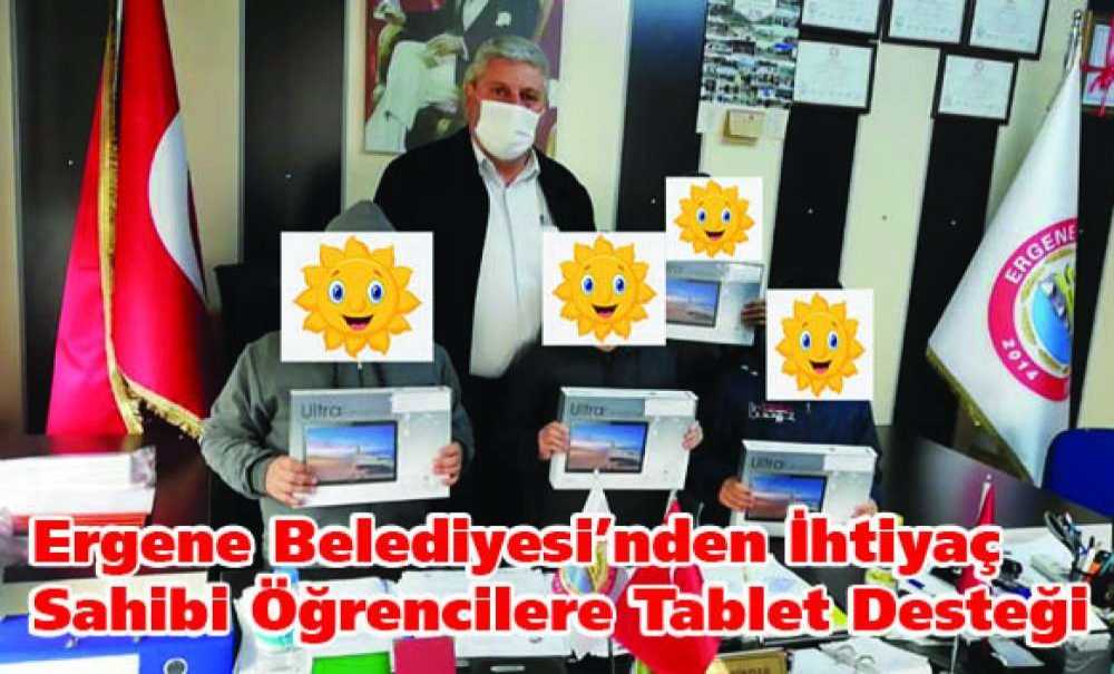 Ergene Belediyesi'nden İhtiyaç Sahibi Öğrencilere Tablet Desteği
