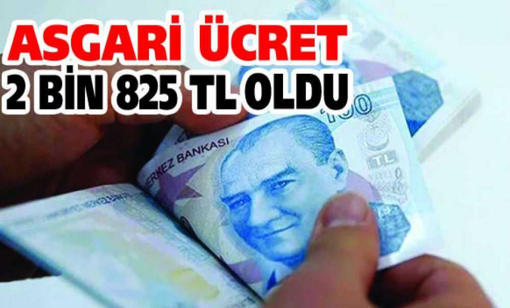 Asgari Ücret 2 Bin 825 Lira Oldu