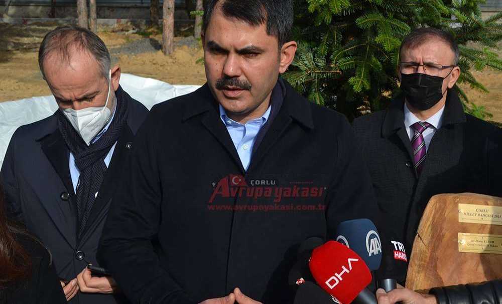 Bakan Kurum, Millet Bahçesi'ni İnceledi