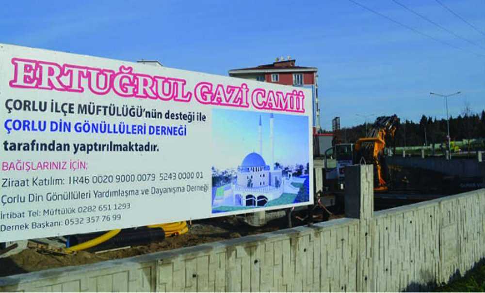 Ertuğrul Gazi Camii'nin İnşaatı Tüm Hızıyla Sürüyor