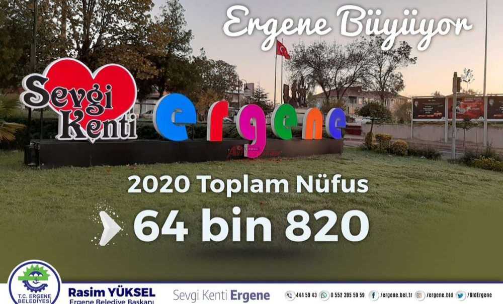 Ergene Artık 64 Bin 820 Kişi