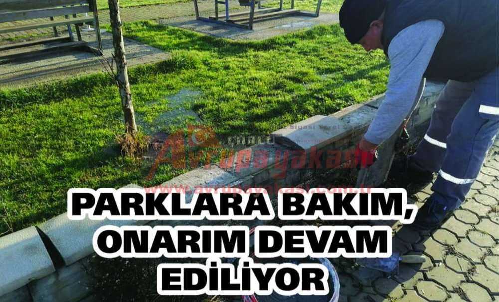 Parklara Bakım, Onarım Devam Ediyor