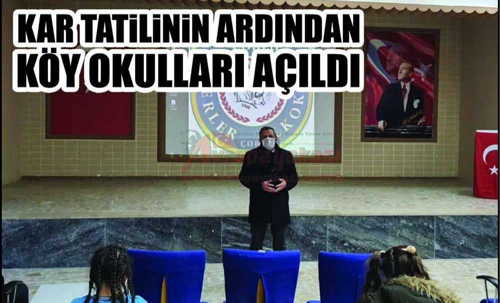 Kar Tatilinin Ardından Köy Okulları Açıldı