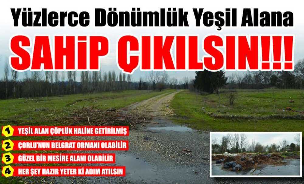 Yüzlerce Dönümlük Yeşil Alana Sahip Çıkılsın!!!