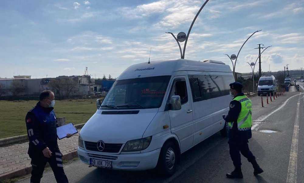 Ergene'de Servis Araçlarına Denetim