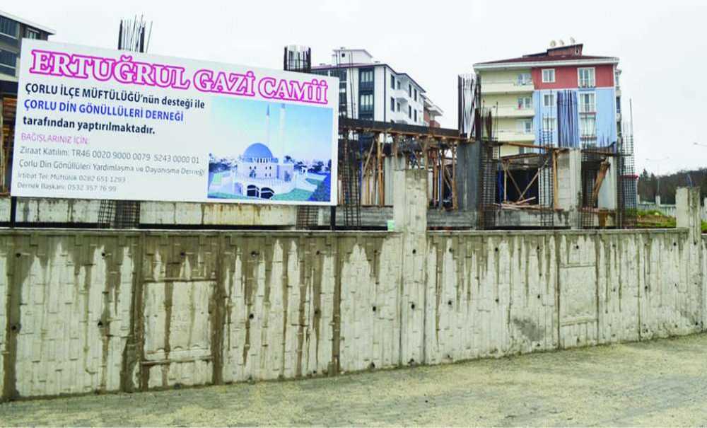 Ertuğrul Gazi Cami'nin İnşaatı Devam Ediyor