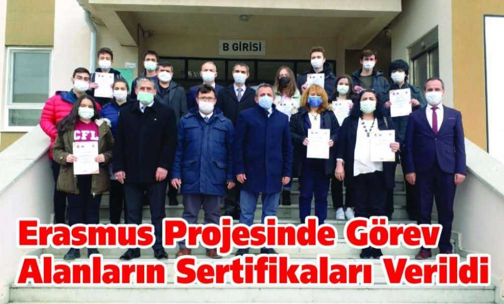 Erasmus Projesinde Görev Alanların Sertifikaları Verildi