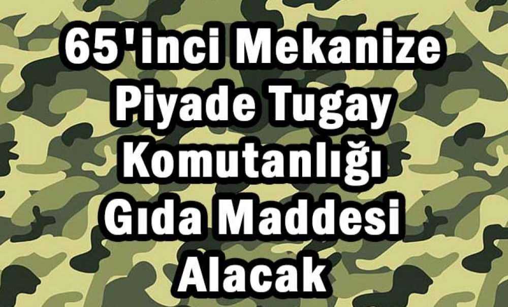 Gıda Maddesi Alınacak