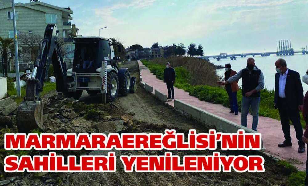 Marmaraereğlisi'nin Sahilleri Yenileniyor