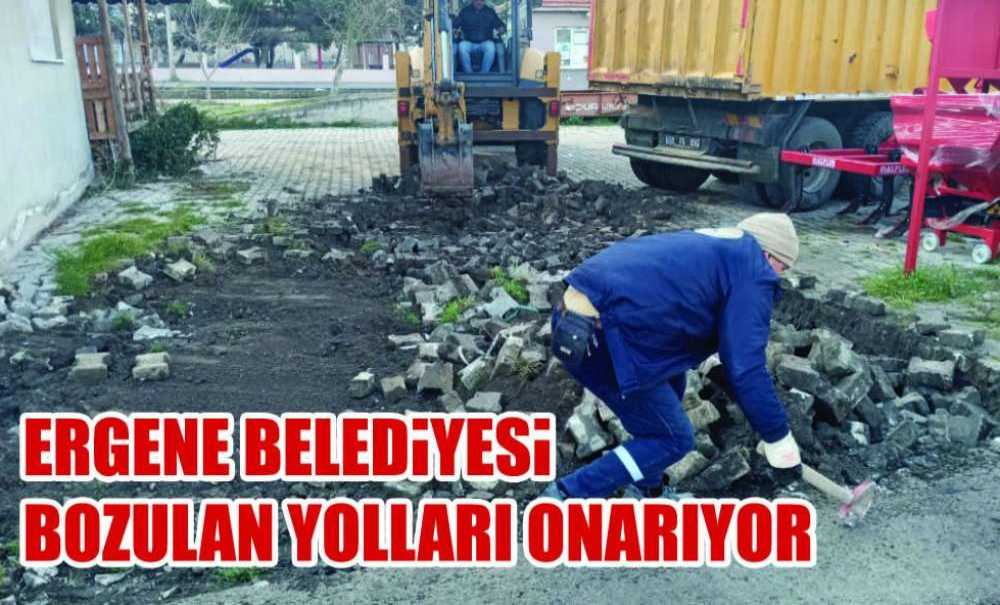 Ergene Belediyesi Bozulan Yolları Onarıyor