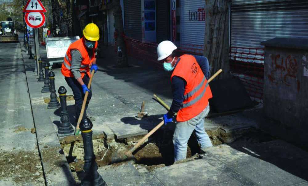 Omurtak Caddesi'ndeki Çalışmalar Hızlı Başladı