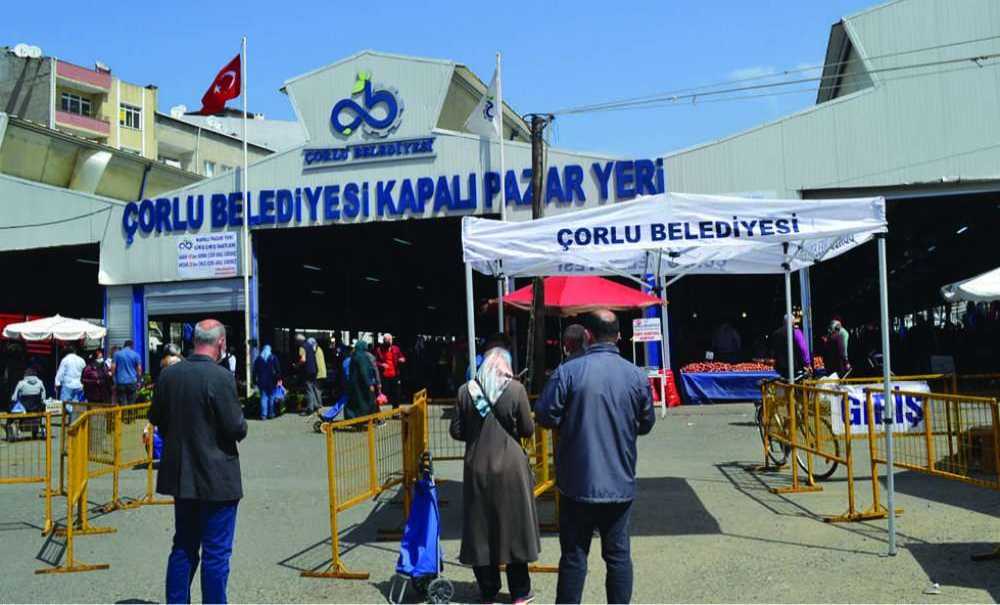 Çorlu'da Son Pazar Kuruldu