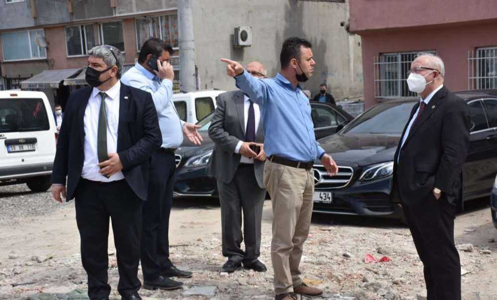 Çorlu'da Devam Eden Çalışmaları Yerinde İnceledi