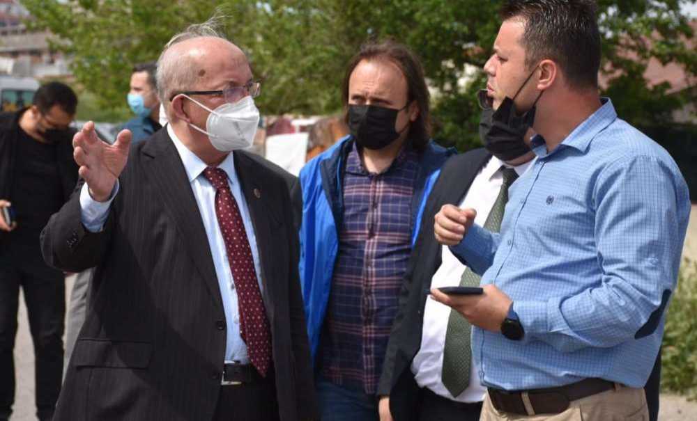 Çorlu'da Devam Eden Çalışmaları Yerinde İnceledi