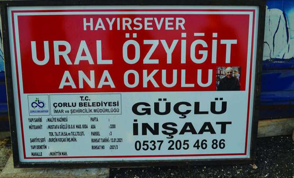 Hayırseverin Yaptırdığı Anaokulu İnşaatı Hızla Yükseliyor