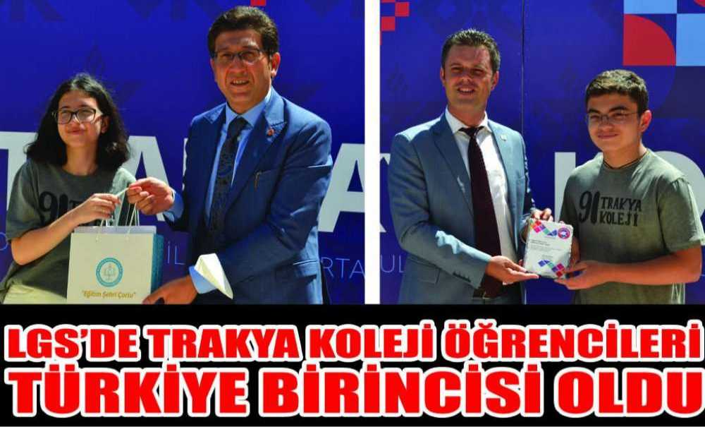 Lgs'de Trakya Koleji Öğrencileri Türkiye Birincisi Oldu