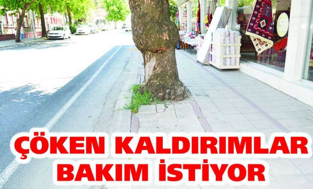 Çöken Kaldırımlar Bakım İstiyor