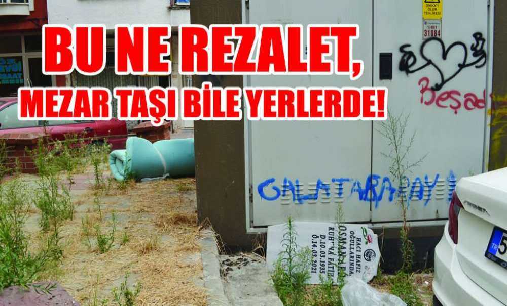 Bu Ne Rezalet, Mezar Taşı Bile Yerlerde!
