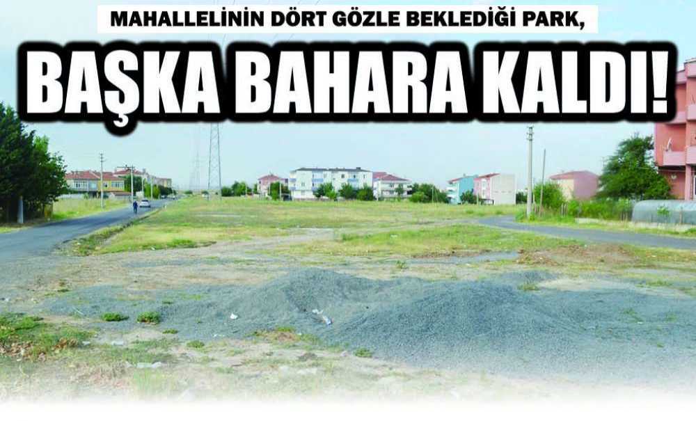 Mahallelinin Dört Gözle Beklediği Park, Başka Bahara Kaldı!