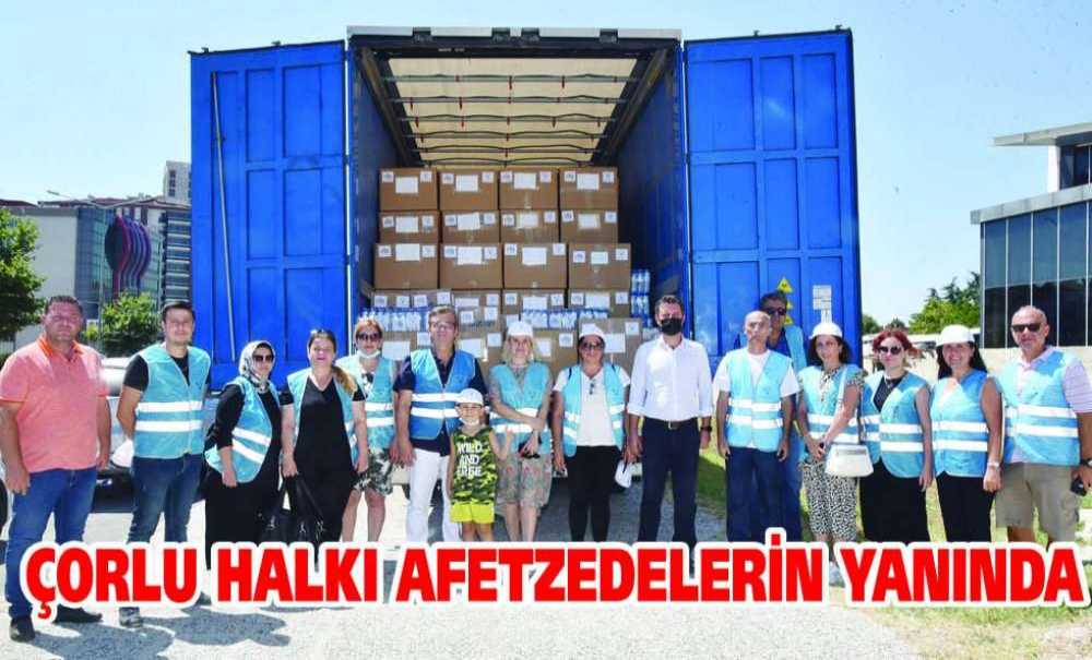 Çorlu Halkı Afetzedelerin Yanında