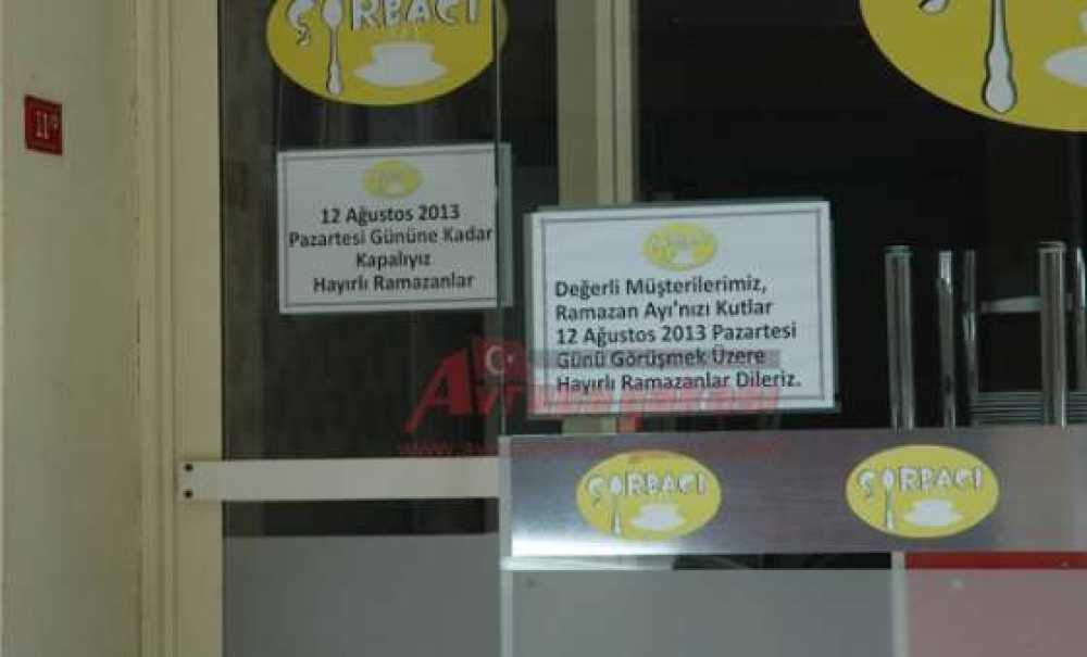 Lokantalara Ramazan Tatili