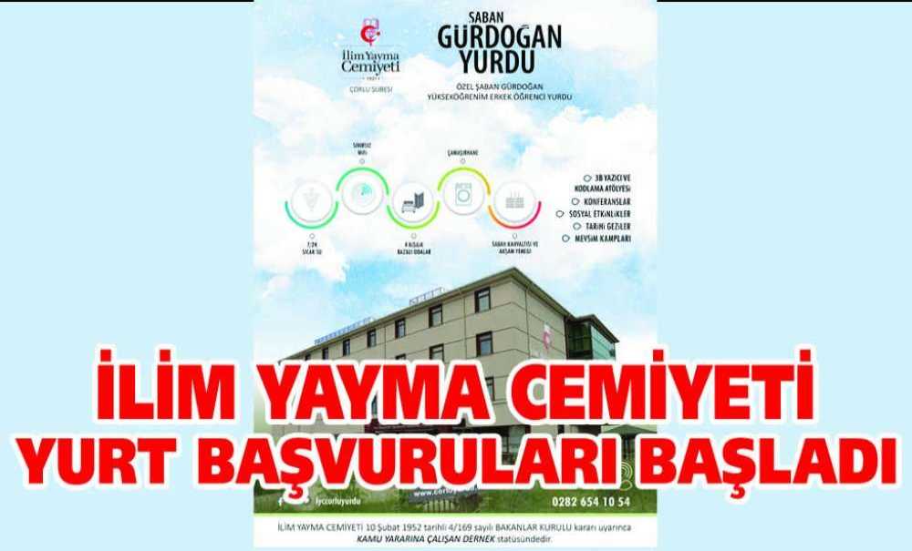 İlim Yayma Cemiyeti Yurt Başvuruları Başladı