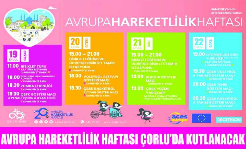 Avrupa Hareketlilik Haftası Çorlu'da Kutlanacak