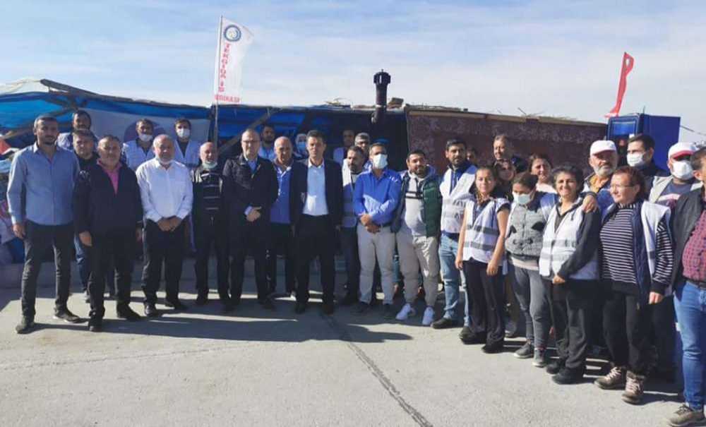 Başkan Sarıkurt, 130 Gün Sonra Grev Çadırına Gitti