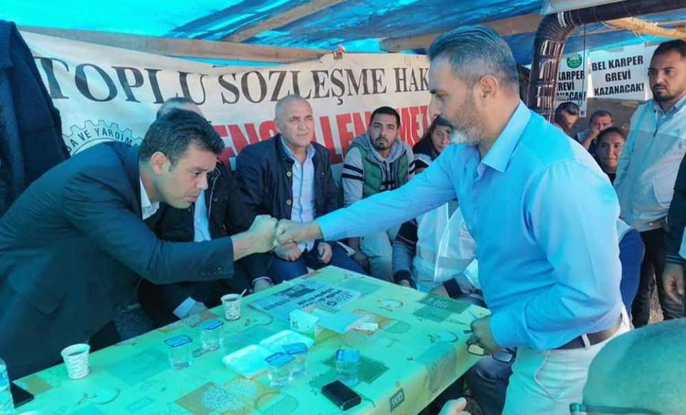 Başkan Sarıkurt, 130 Gün Sonra Grev Çadırına Gitti