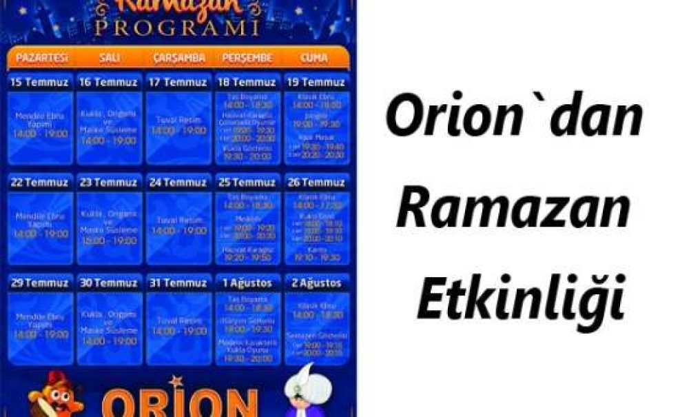 Orion`dan Ramazan Etkinliği