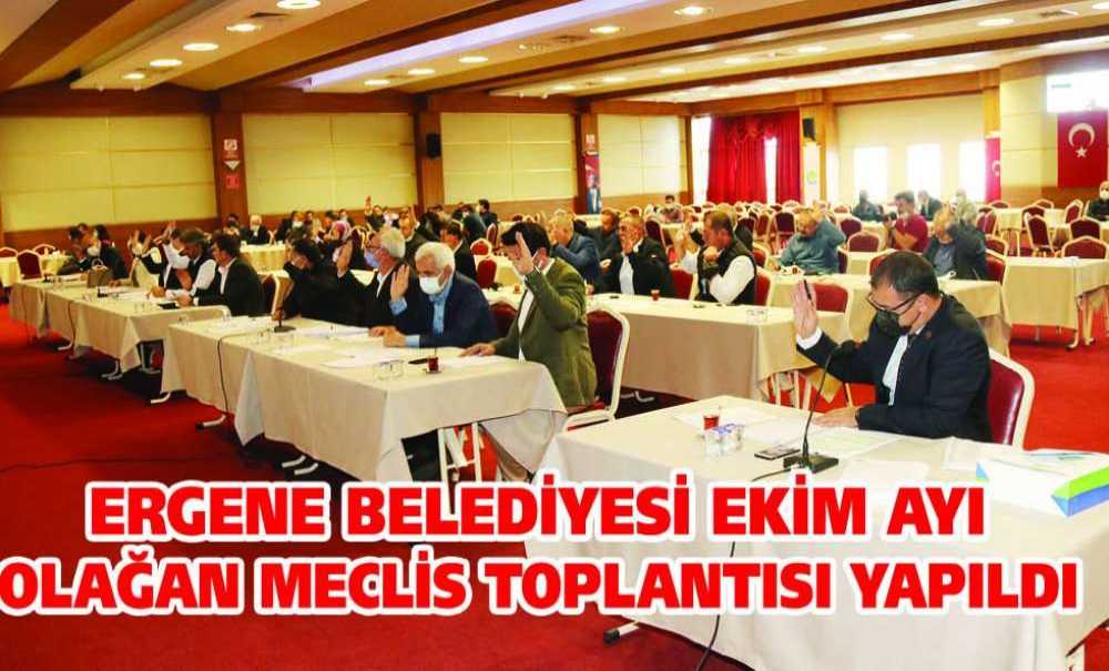Ergene Belediyesi Ekim Ayı Olağan Meclis Toplantısı Yapıldı