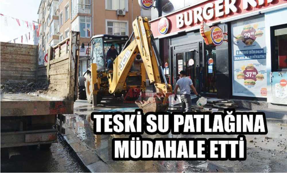 Teski Su Patlağına Müdahale Etti