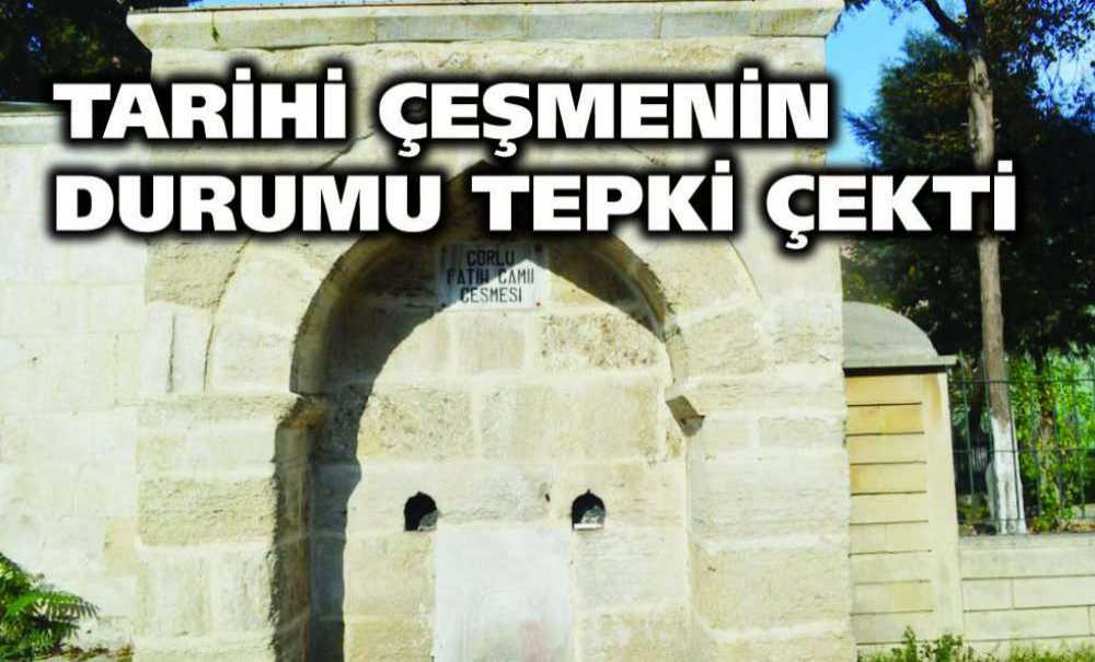 Tarihi Çeşmenin Durumu Tepki Çekti