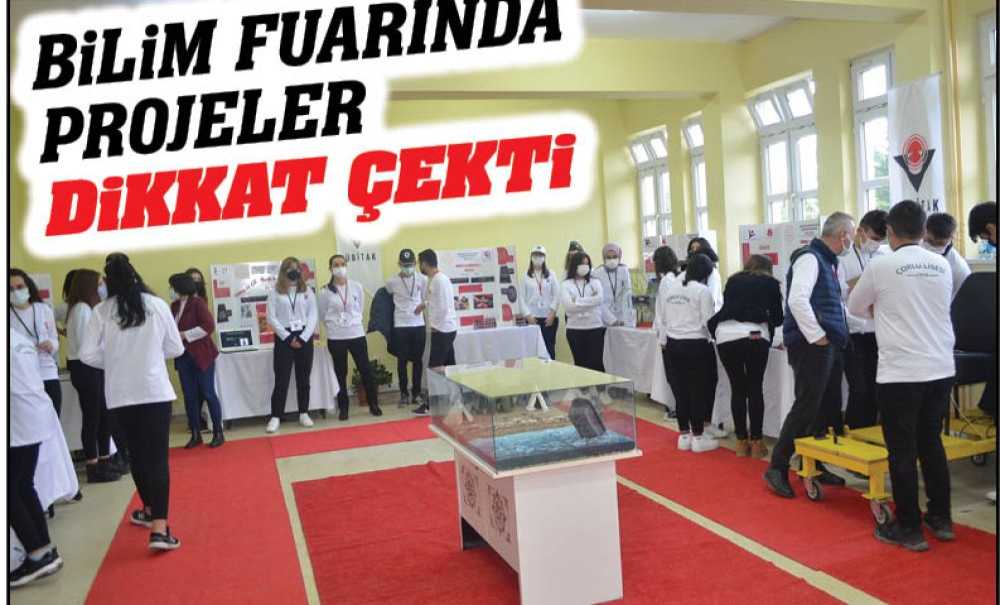 Bilim Fuarında Projeler Dikkat Çekti