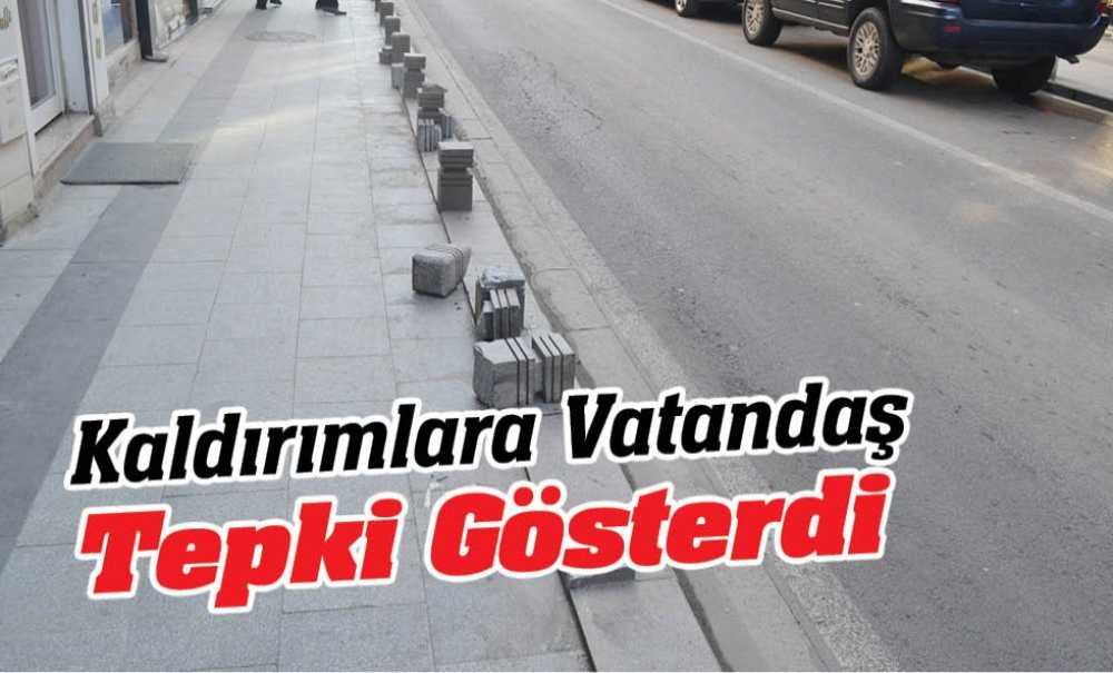 Kaldırımlara Vatandaş Tepki Gösterdi