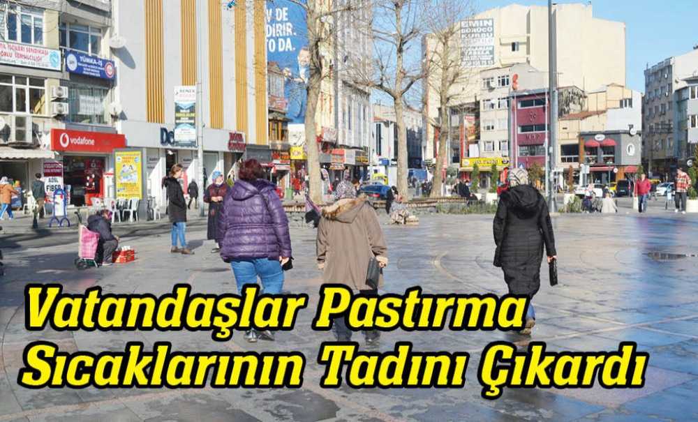Vatandaşlar Pastırma Sıcaklarının Tadını Çıkardı