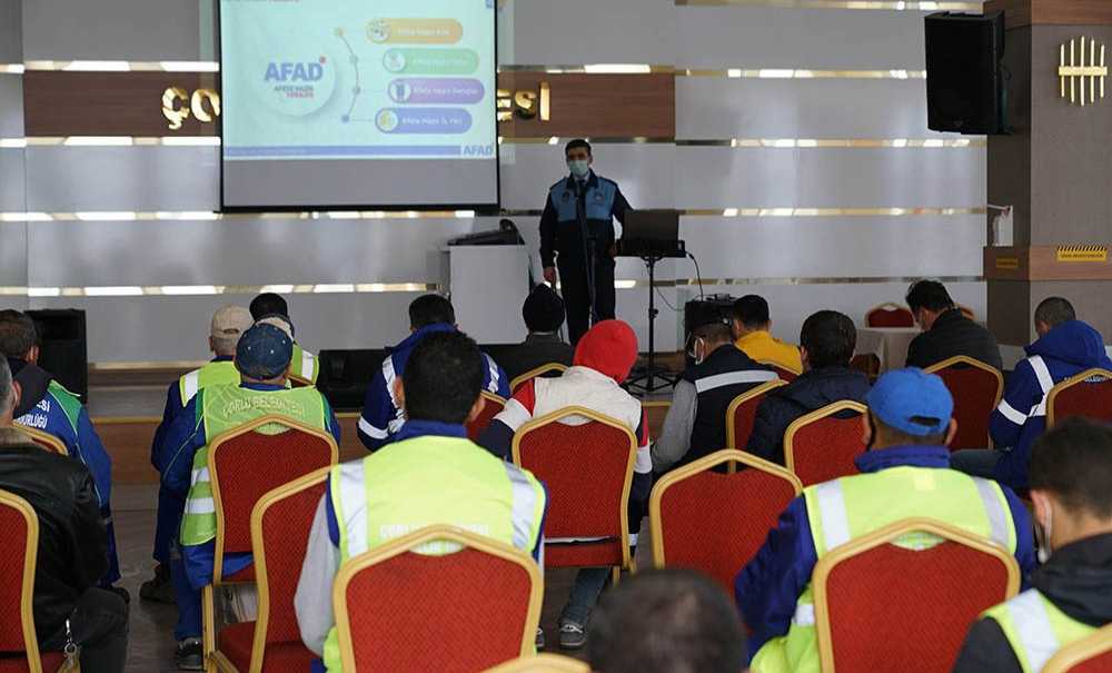 Çorlu'da Afet Bilinci Eğitimi