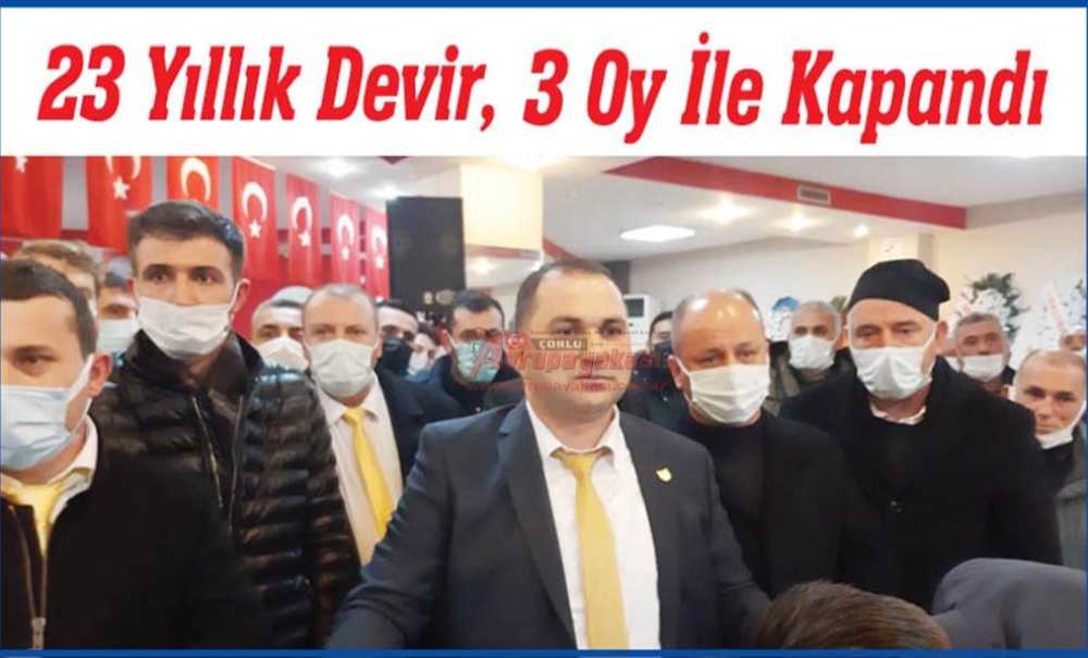 23 Yıllık Devir, 3 Oy İle Kapandı