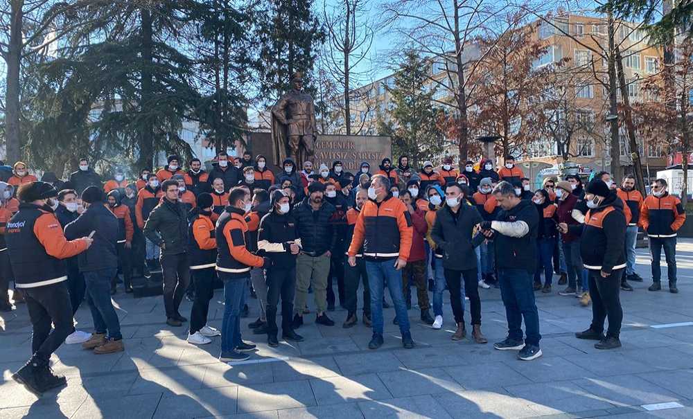 Trendyol İşçileri Çorlu'da Eylem Yaptı