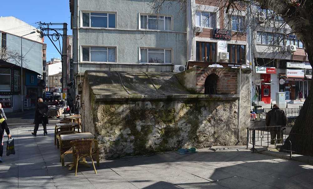 Tarihi Çeşmenin Duvarları Yosun Tuttu