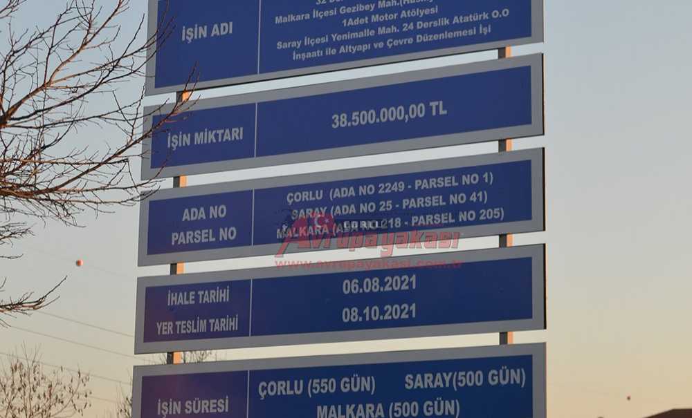 Tabelası Asıldı Çalışma Başlamadı