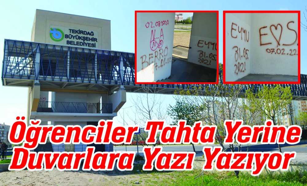 Öğrenciler Tahta Yerine Duvarlara Yazı Yazıyor!