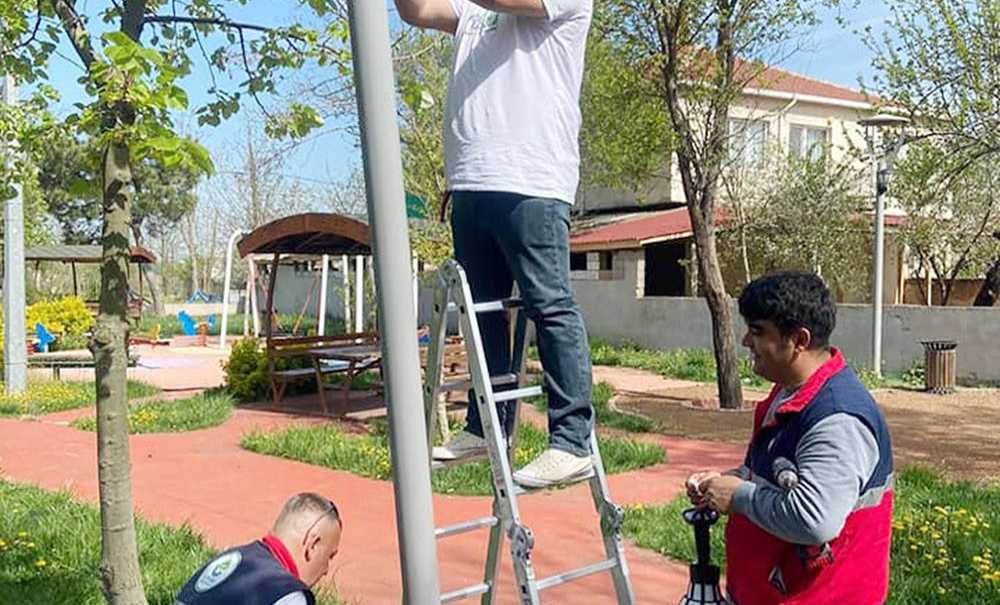 Park Aydınlatmaları Bakıma Alındı