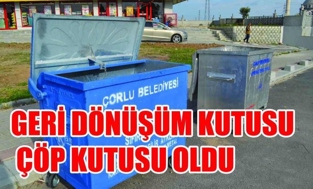 Geri Dönüşüm Kutusu Çöp Kutusu Oldu