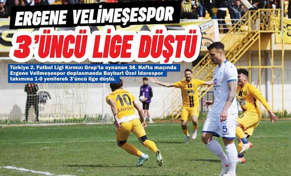 Ergene Velimeşespor 3'Üncü Lige Düştü