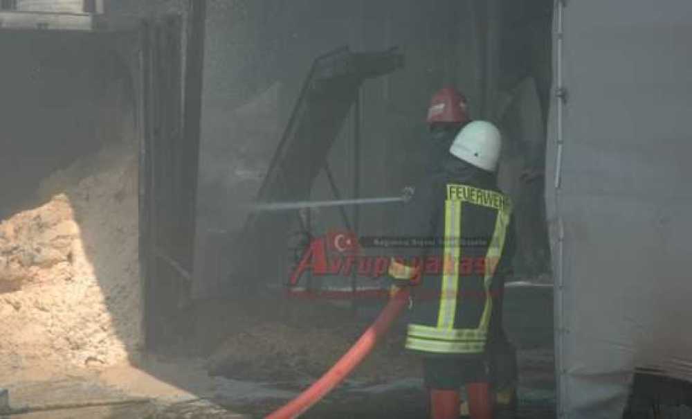 Çorlu`da Fabrika Yangını