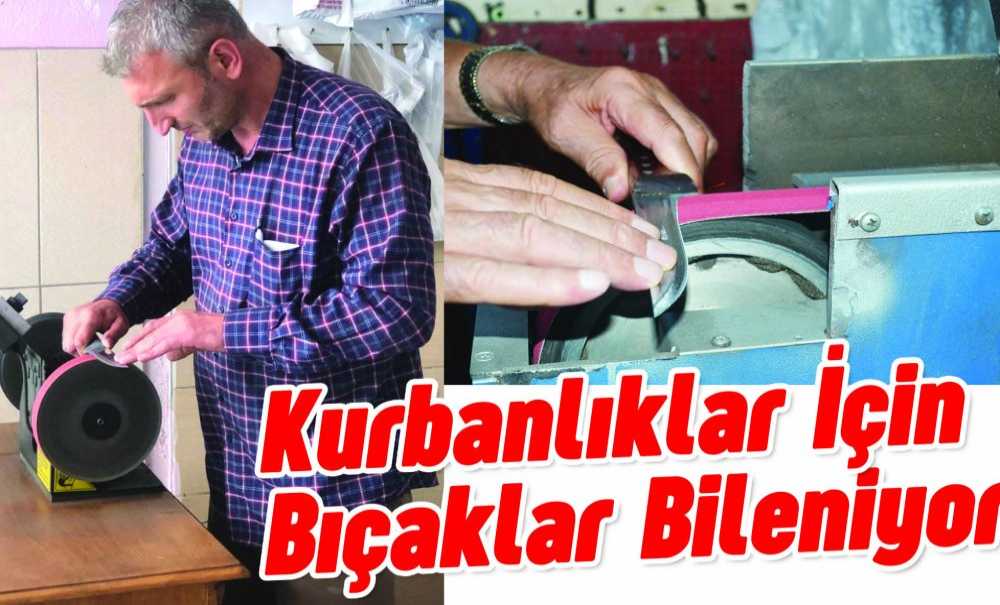 Kurbanlıklar İçin Bıçaklar Bileniyor