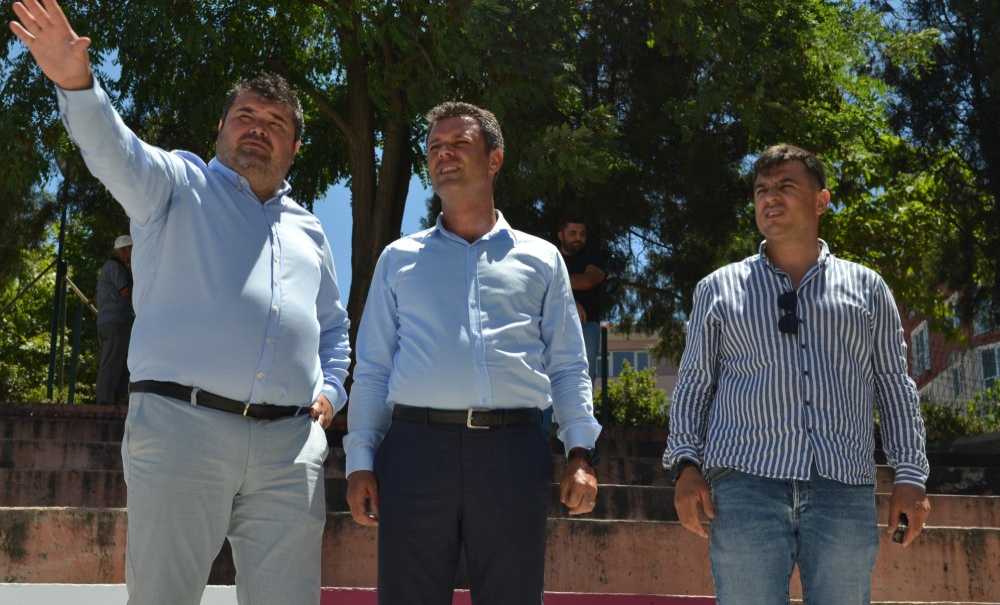 Başkan Sarıkurt Amfi Tiyatrodaki Çalışmaları İnceledi