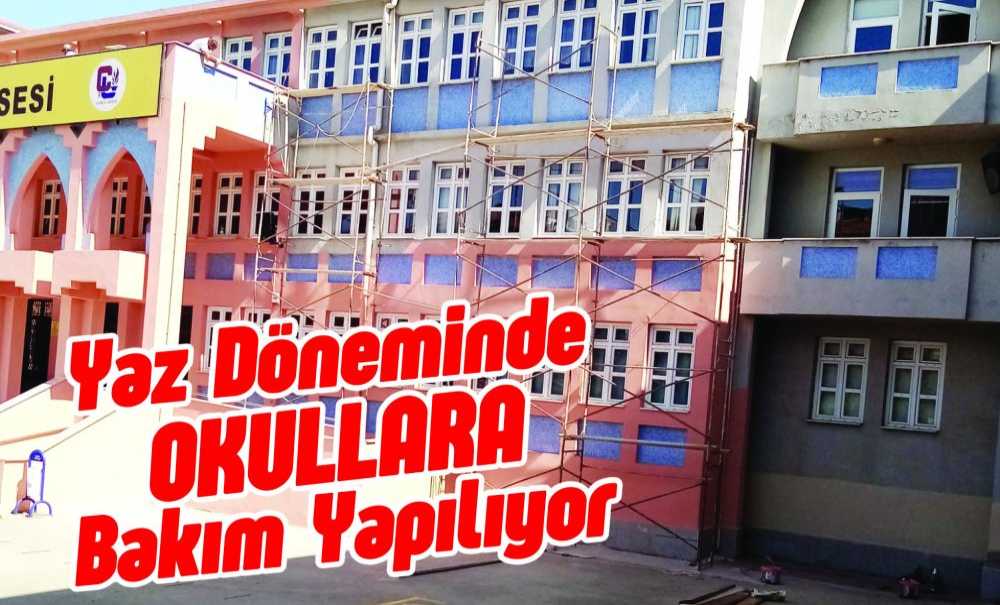 Yaz Döneminde Okullara Bakım Yapılıyor