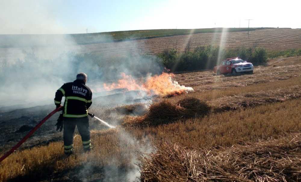 Anız Yangını Korkuttu